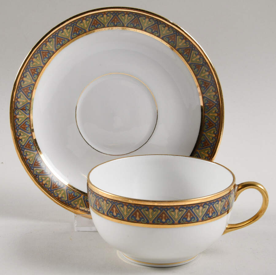 VIG52 Flat Cup & Saucer Set by Vignaud-1