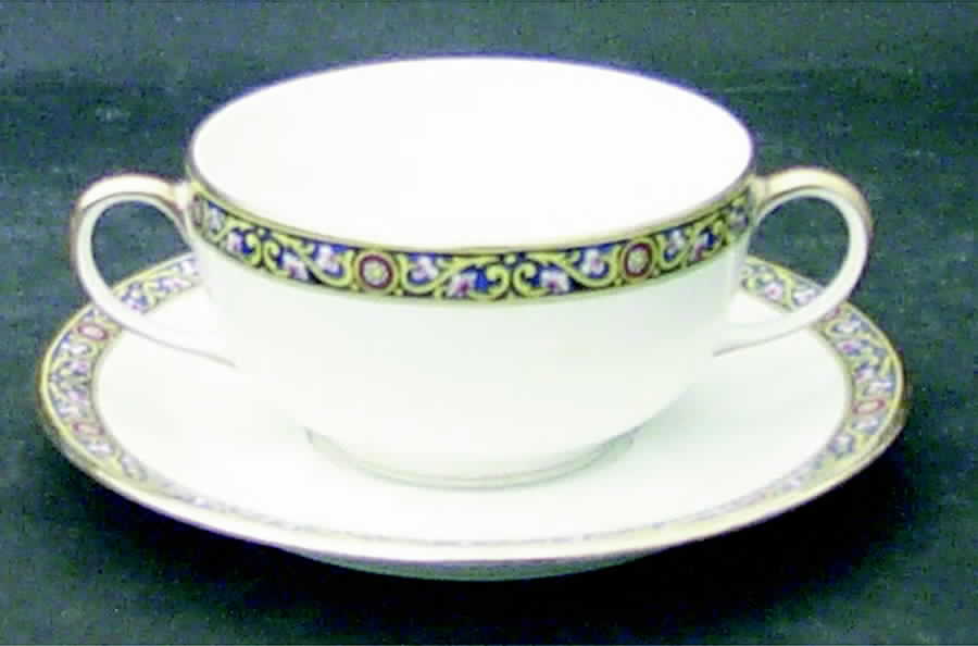 VIG6 Flat Bouillon Cup & Saucer by Vignaud-1