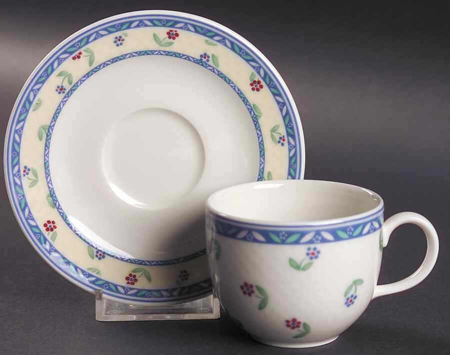 Adeline Flat Demitasse Cup & Saucer Set by Villeroy & Boch-1