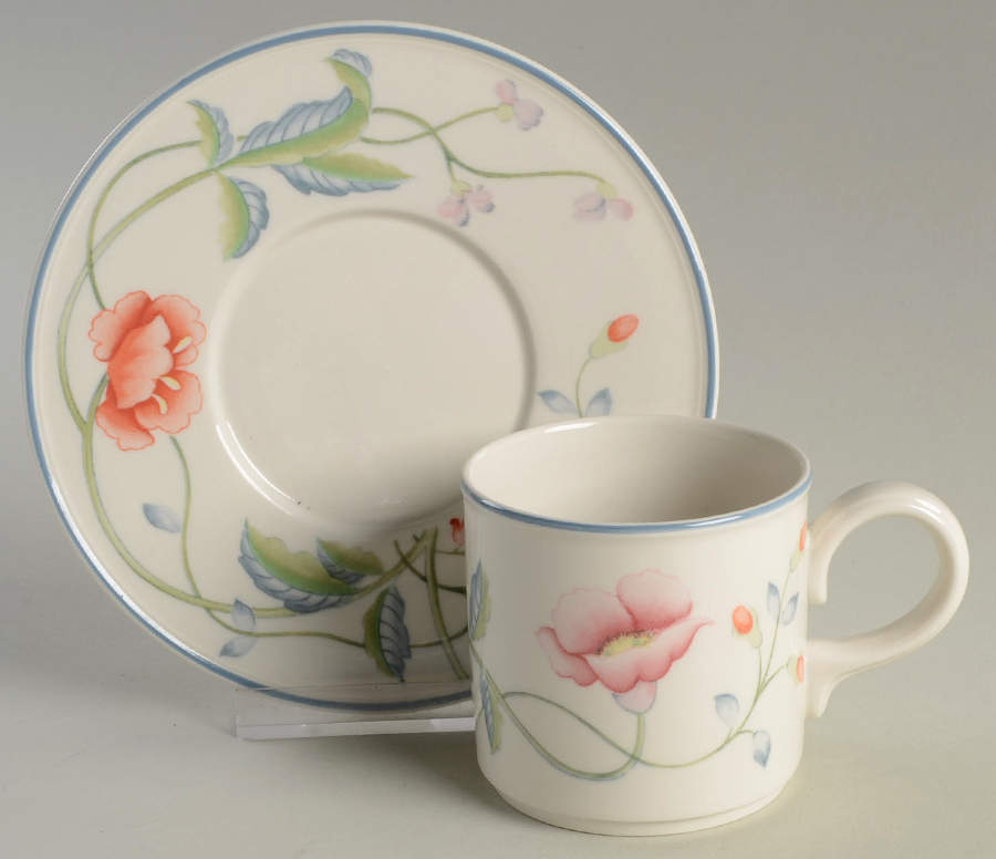 Albertina Flat Cup & Saucer Set by Villeroy & Boch-1
