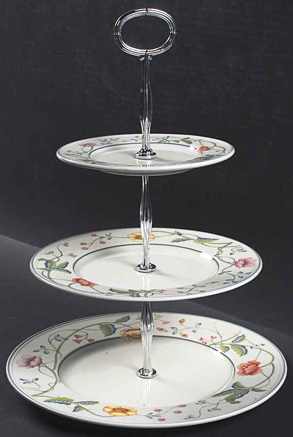 Albertina 13 7/8"-14 1/4" 3-Tiered Serving Tray(DP,SP,BB) HC by Villeroy & Boch-1