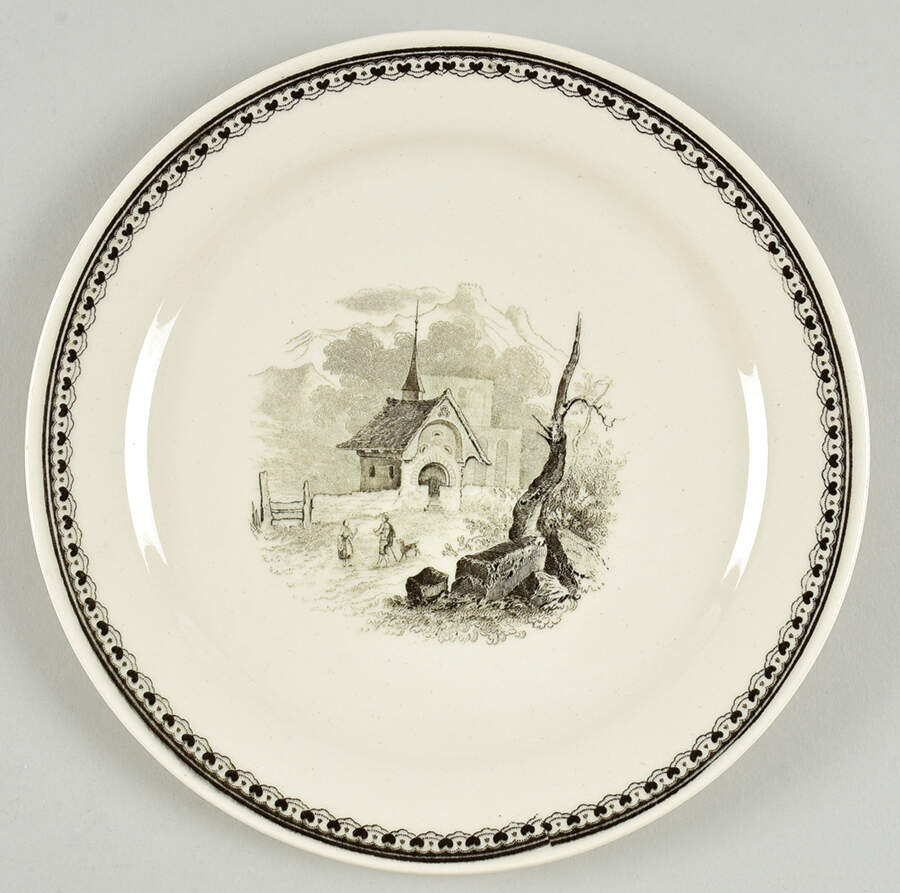 Alpina (Smooth, Black Scene) Salad Plate by Villeroy & Boch-1