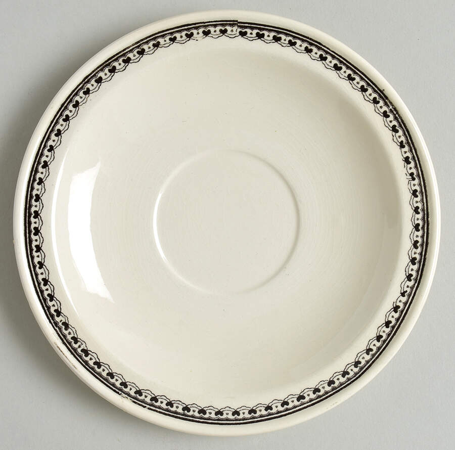 Alpina (Smooth, Black Scene) Saucer for Flat Cup by Villeroy & Boch-1