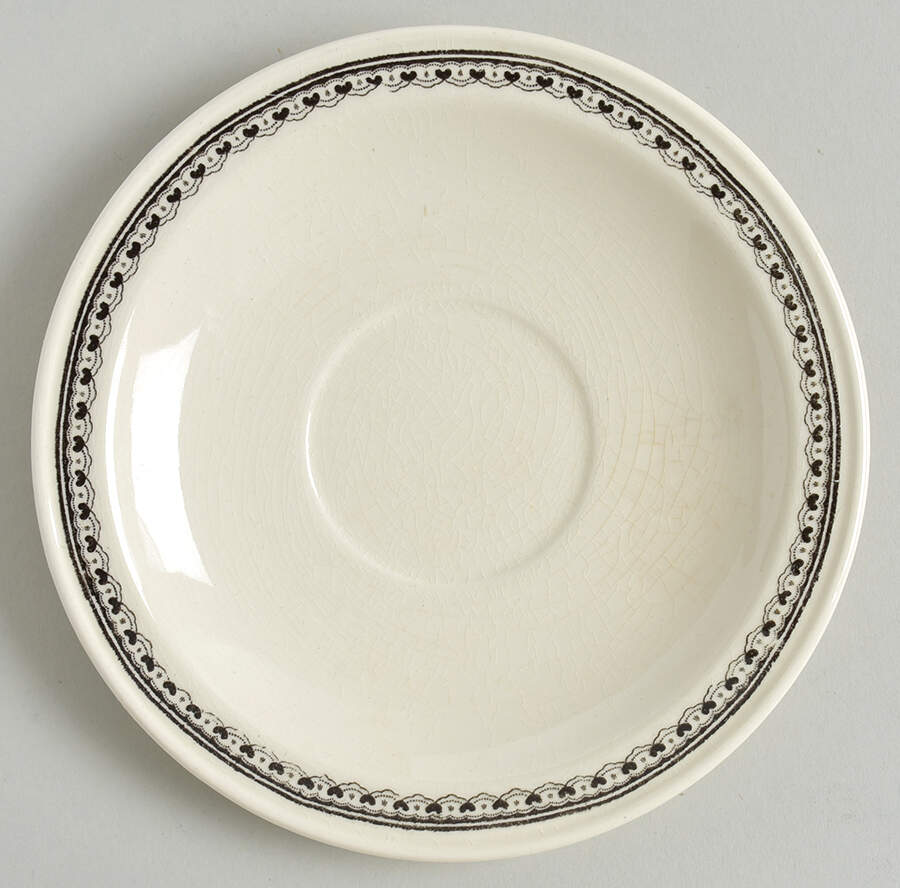 Alpina (Smooth, Black Scene) Saucer for Flat Cup by Villeroy & Boch-1