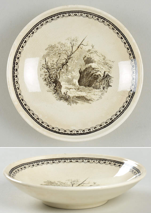 Alpina (Smooth, Black Scene) Fruit/Dessert (Sauce) Bowl by Villeroy & Boch-1