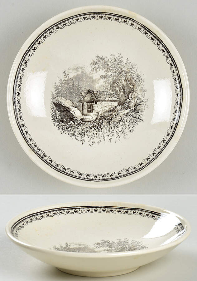Alpina (Smooth, Black Scene) Fruit/Dessert (Sauce) Bowl by Villeroy & Boch-1