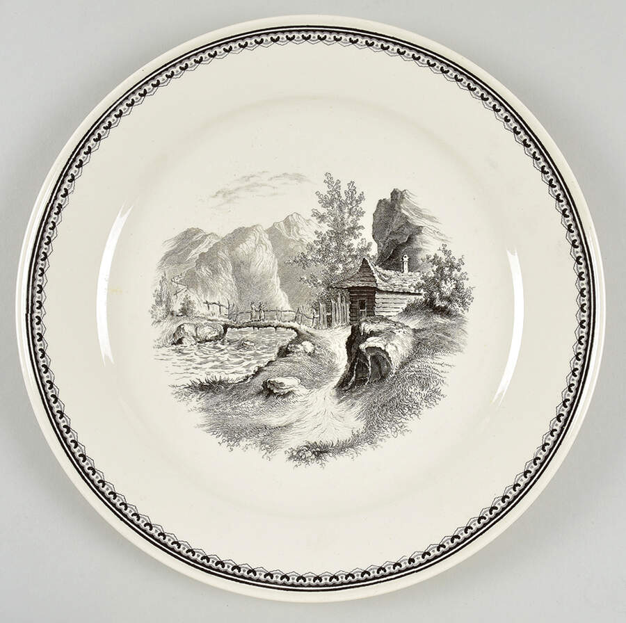 Alpina (Smooth, Black Scene) Dinner Plate by Villeroy & Boch-1