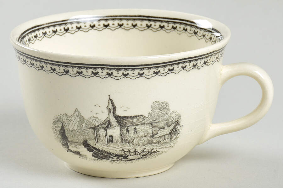 Alpina (Smooth, Black Scene) Flat Cup by Villeroy & Boch-1