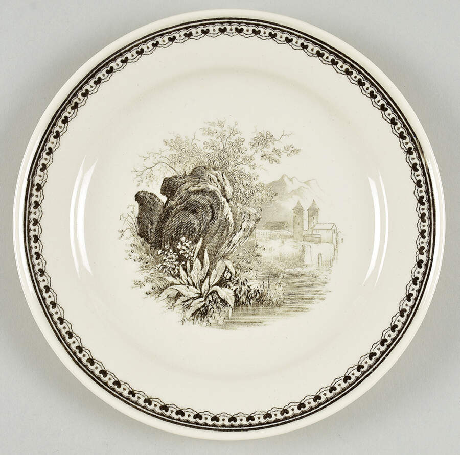 Alpina (Smooth, Black Scene) Bread & Butter Plate by Villeroy & Boch-1