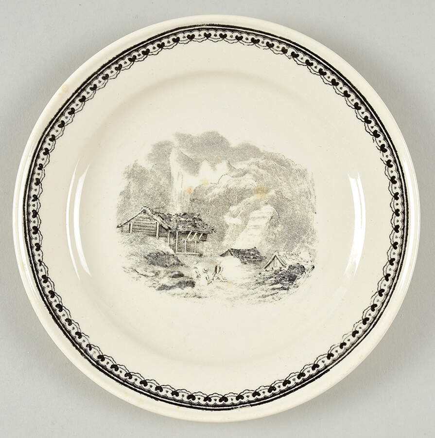 Alpina (Smooth, Black Scene) Bread & Butter Plate by Villeroy & Boch-1