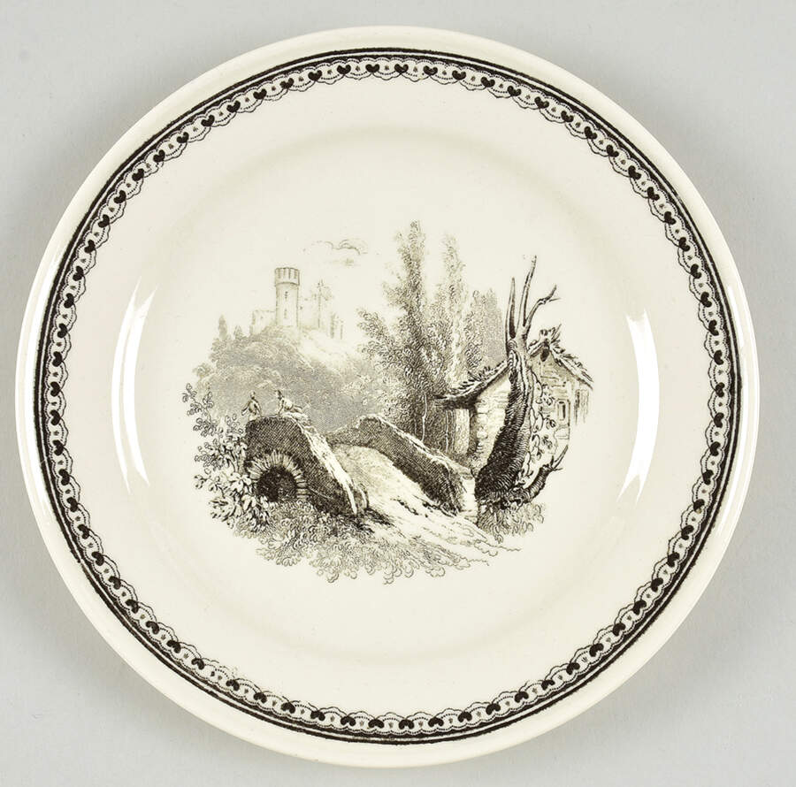 Alpina (Smooth, Black Scene) Bread & Butter Plate by Villeroy & Boch-1