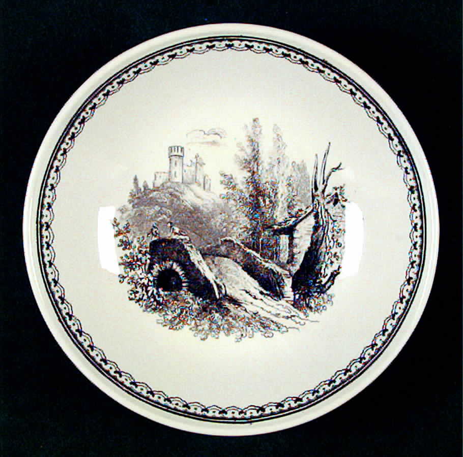 Alpina (Smooth, Black Scene) Fruit/Dessert (Sauce) Bowl by Villeroy & Boch-1