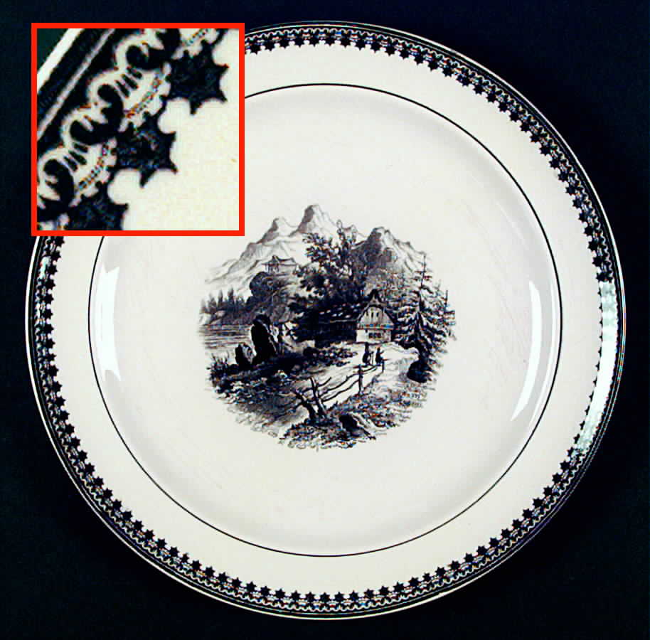 Alpina (Smooth, Black Scene) Dinner Plate by Villeroy & Boch-1