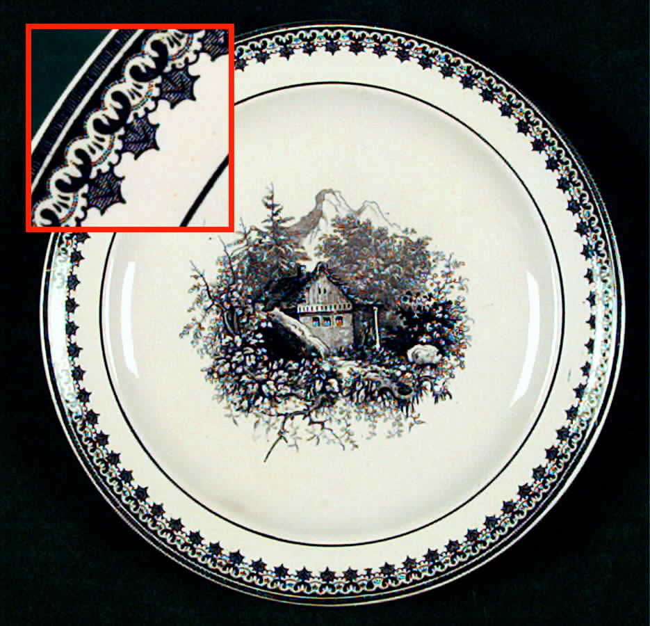 Alpina (Smooth, Black Scene) Bread & Butter Plate by Villeroy & Boch-1