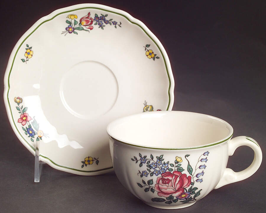 Alt Strassburg (Trim Off Edge) Flat Cup & Saucer Set by Villeroy & Boch-1