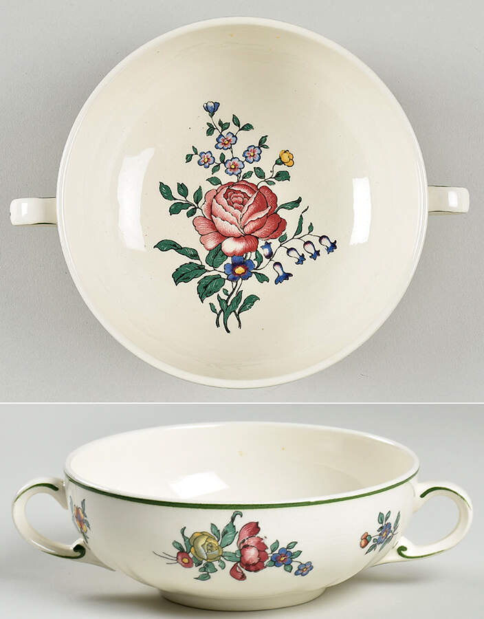 Alt Strassburg (Trim Off Edge) Footed Cream Soup Bowl by Villeroy & Boch-1