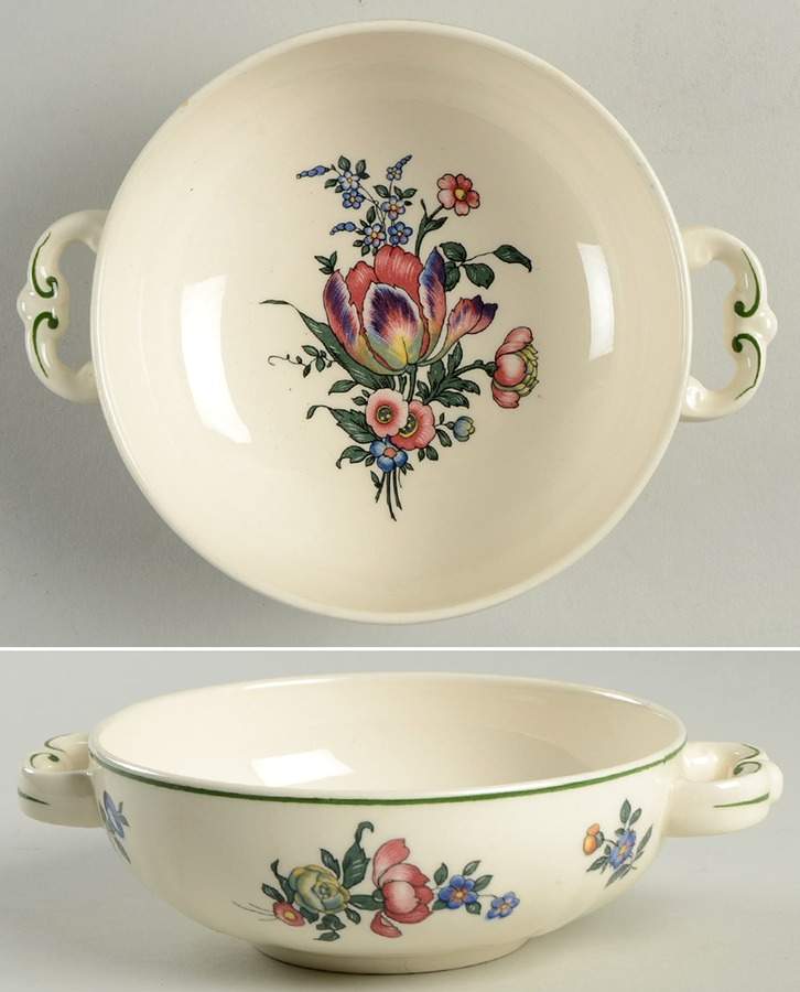 Alt Strassburg (Trim Off Edge) Footed Cream Soup Bowl by Villeroy & Boch-1