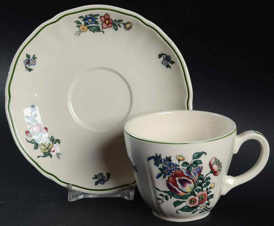 Alt Strassburg (Trim Off Edge) Flat Cup & Saucer Set by Villeroy & Boch-1