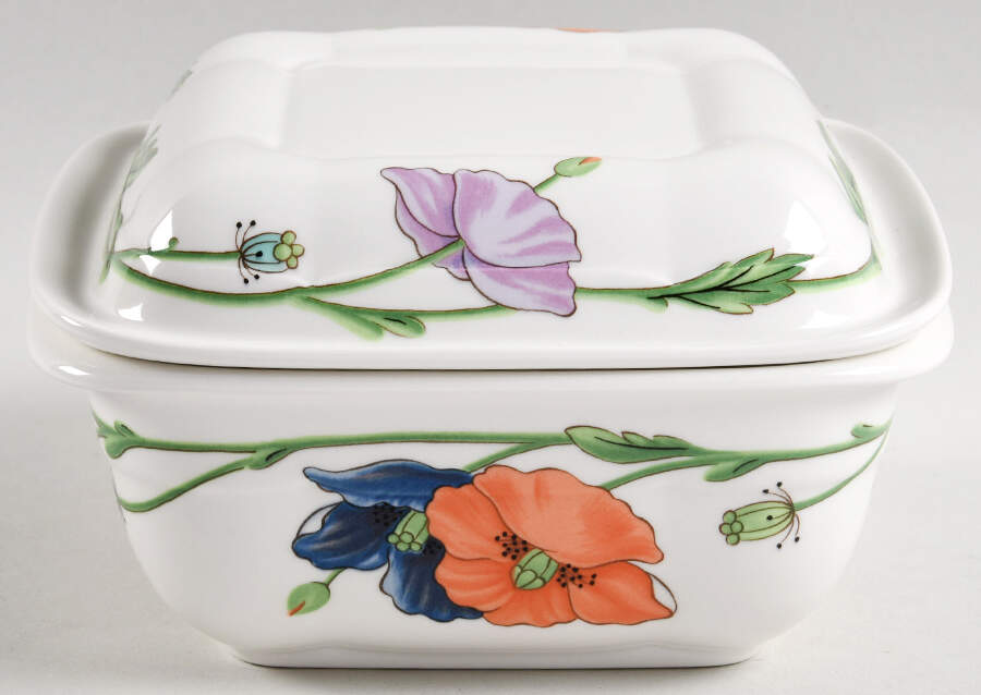 Amapola 1 1/2 Pint Square Microwave Baker & Lid by Villeroy & Boch-1