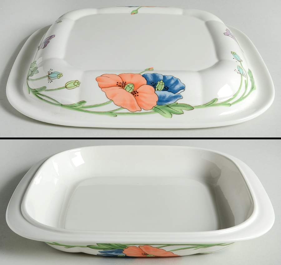 Amapola Lid for 2 Quart Square Microwave Baker by Villeroy & Boch-1