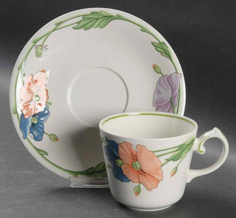 Amapola Breakfast Cup & Saucer Set by Villeroy & Boch-1
