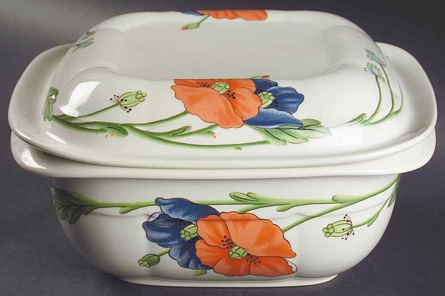 Amapola 1.5 Quart Square Microwave Baker with Lid by Villeroy & Boch-1