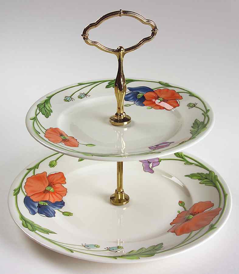 Amapola 2 Tiered Serving Tray (Dinner & Salad Plate) by Villeroy & Boch-1