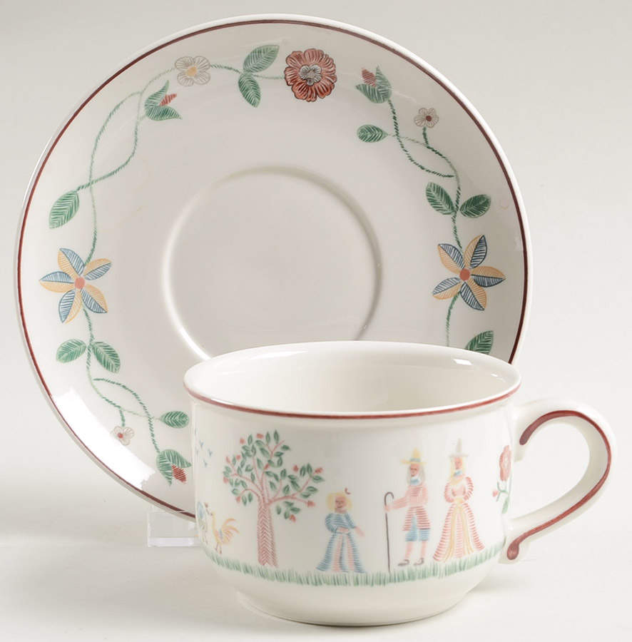 American Sampler Oversized Cup & Saucer Set by Villeroy & Boch-1