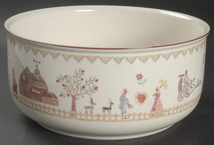 American Sampler 9" Round Vegetable Bowl by Villeroy & Boch-1