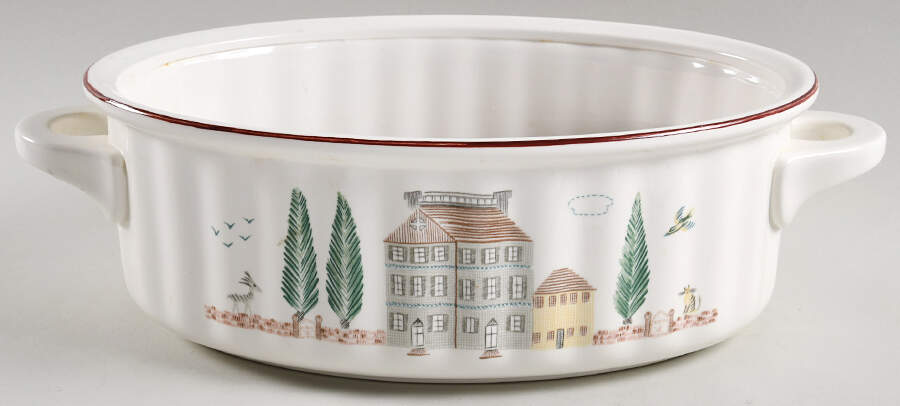 American Sampler 3 Qt Oval Covered Casserole No Lid by Villeroy & Boch-1