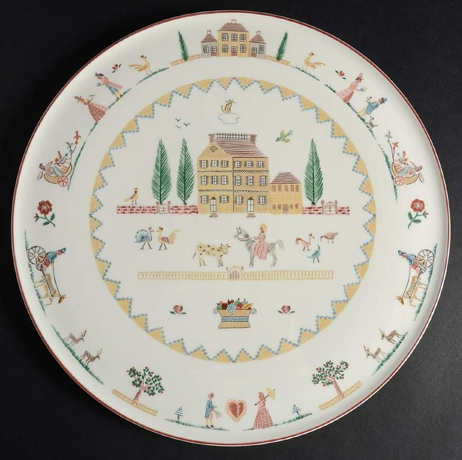 American Sampler Cake Plate by Villeroy & Boch-1