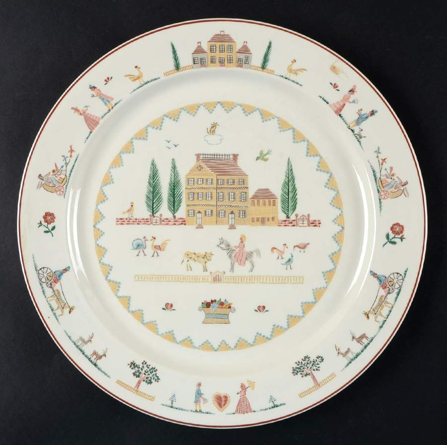 American Sampler 12" Chop Plate (Round Platter) by Villeroy & Boch-1
