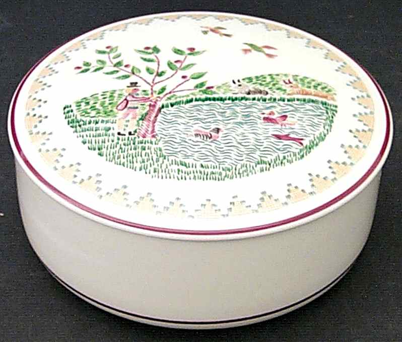 American Sampler Large Candy Box & Lid by Villeroy & Boch-1