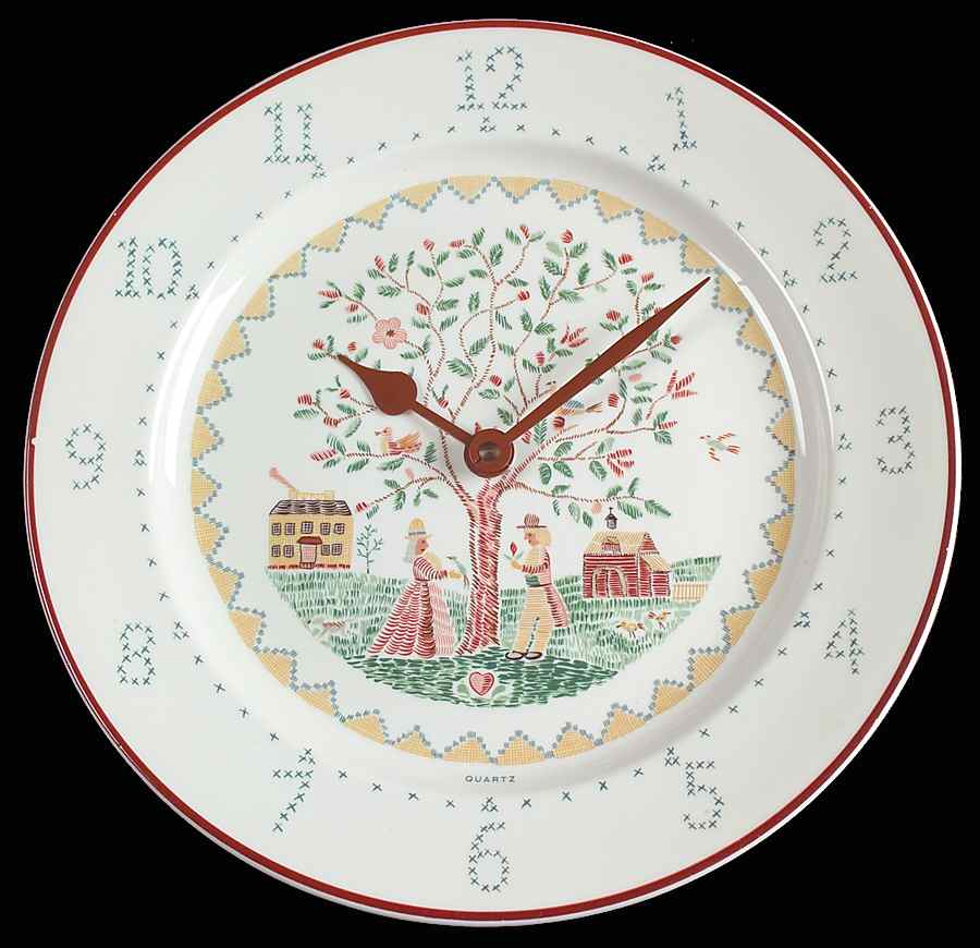 American Sampler Clock Plate by Villeroy & Boch-1