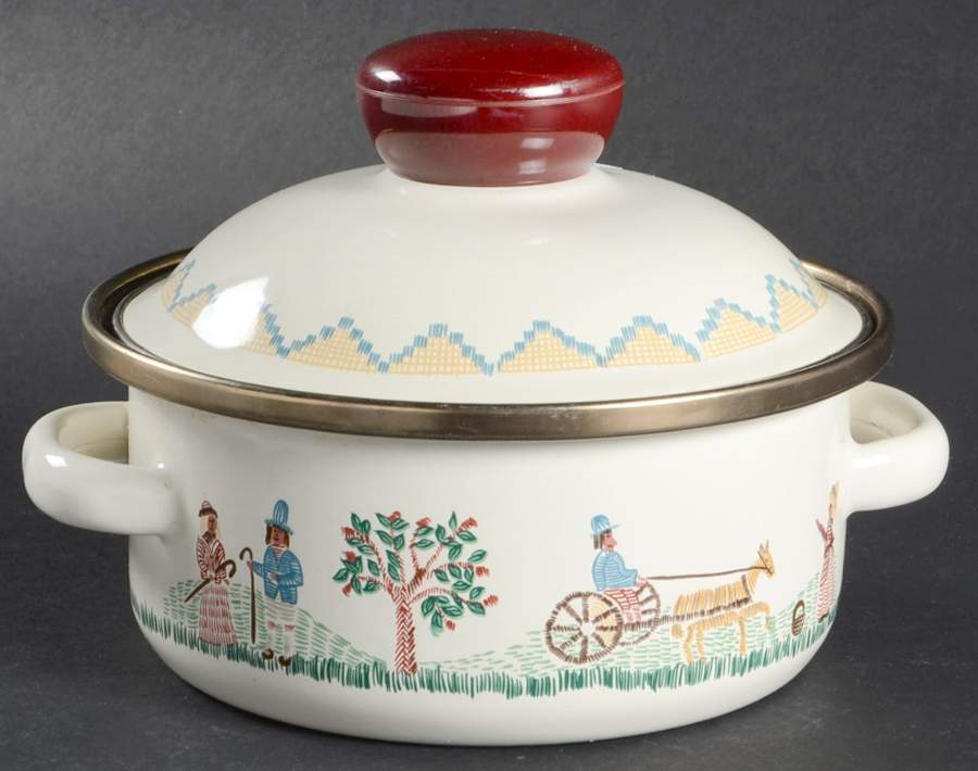 American Sampler 1.5 Quart Metal Stew Pot & Lid by Villeroy & Boch-1