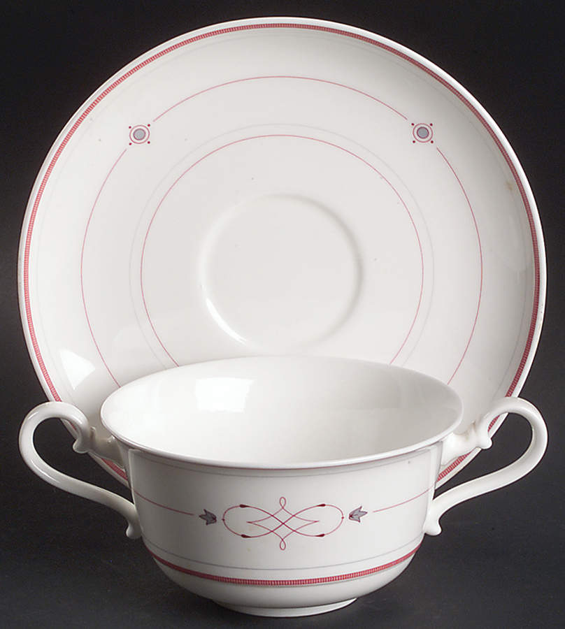 Aragon Flat Cream Soup Bowl & Saucer Set by Villeroy & Boch-1