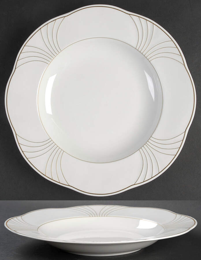 Arco Gold 12" Deep Round Platter by Villeroy & Boch-1