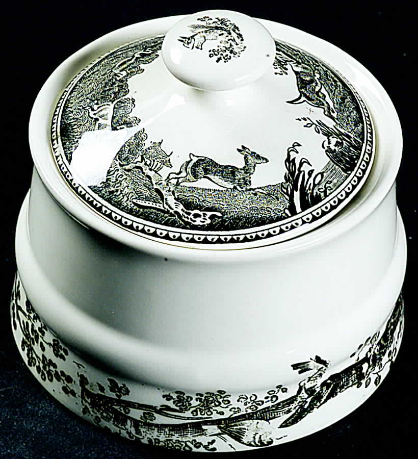 Artemis Grey Black Sugar Bowl & Lid by Villeroy & Boch-1