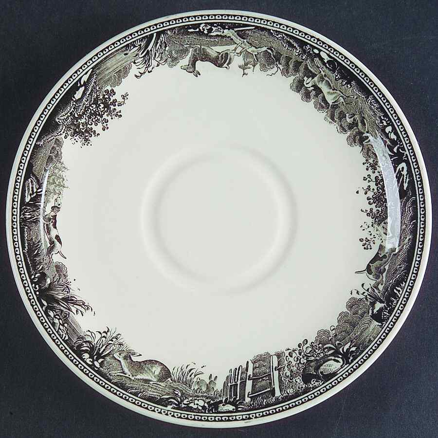 Artemis Grey Black Saucer for Flat Cup by Villeroy & Boch-1
