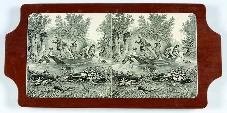Artemis Grey Black Wood Cheese & Cracker Board w/2 Ceramic Tiles by Villeroy & Boch-1