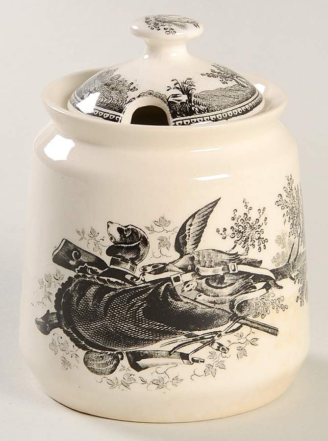 Artemis Grey Black Mustard Jar & Lid by Villeroy & Boch-1