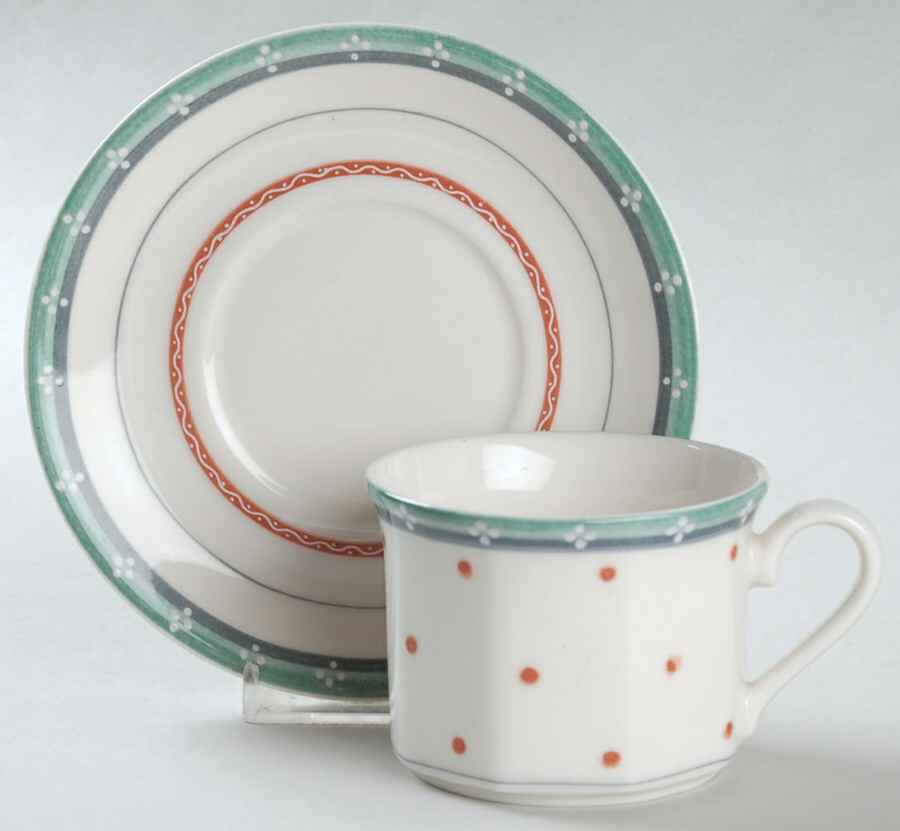 Ascoli Flat Cup & Saucer Set by Villeroy & Boch-1