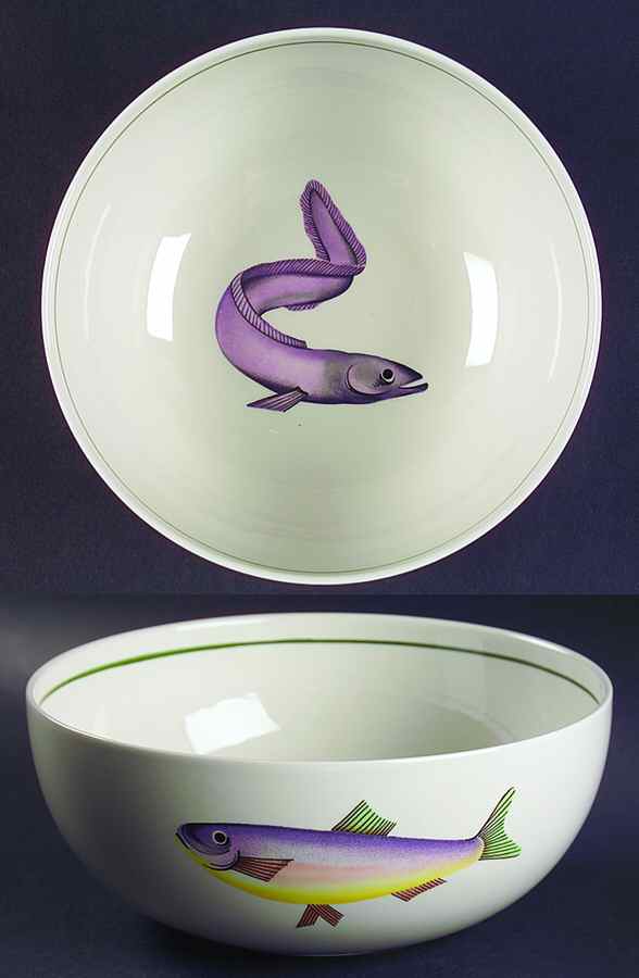 Atlantic (Fish, No Flowers, Cream) 8" Round Vegetable Bowl by Villeroy & Boch-1