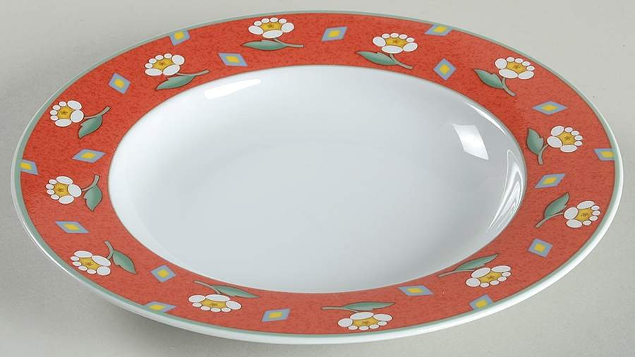 Ava Red Rim Soup Bowl by Villeroy & Boch-1