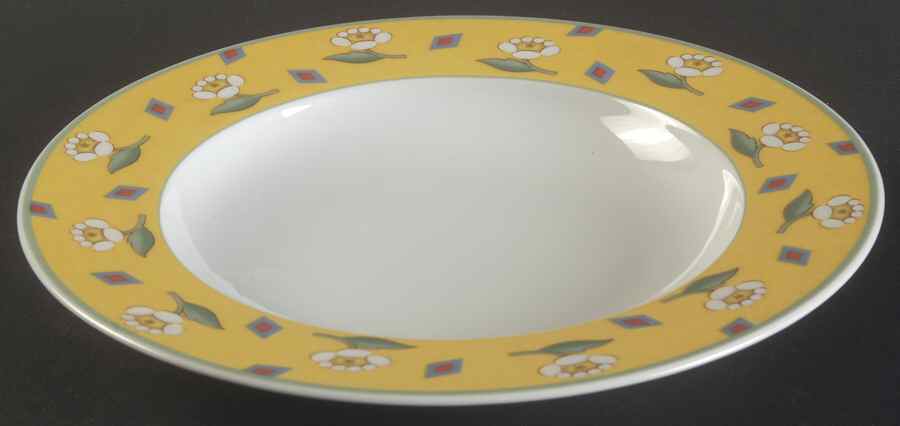 Ava Yellow Large Rim Soup Bowl by Villeroy & Boch-1