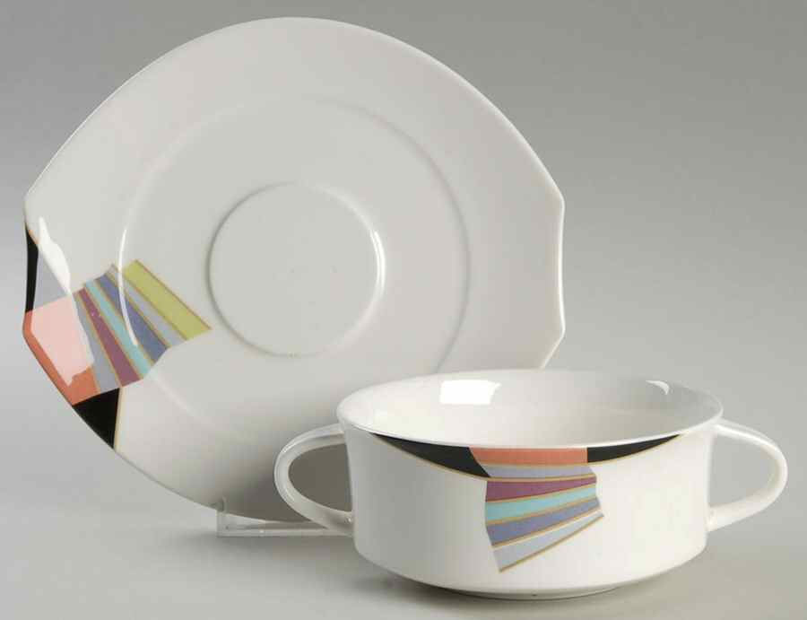Baleno Flat Cream Soup Bowl & Saucer Set by Villeroy & Boch-1