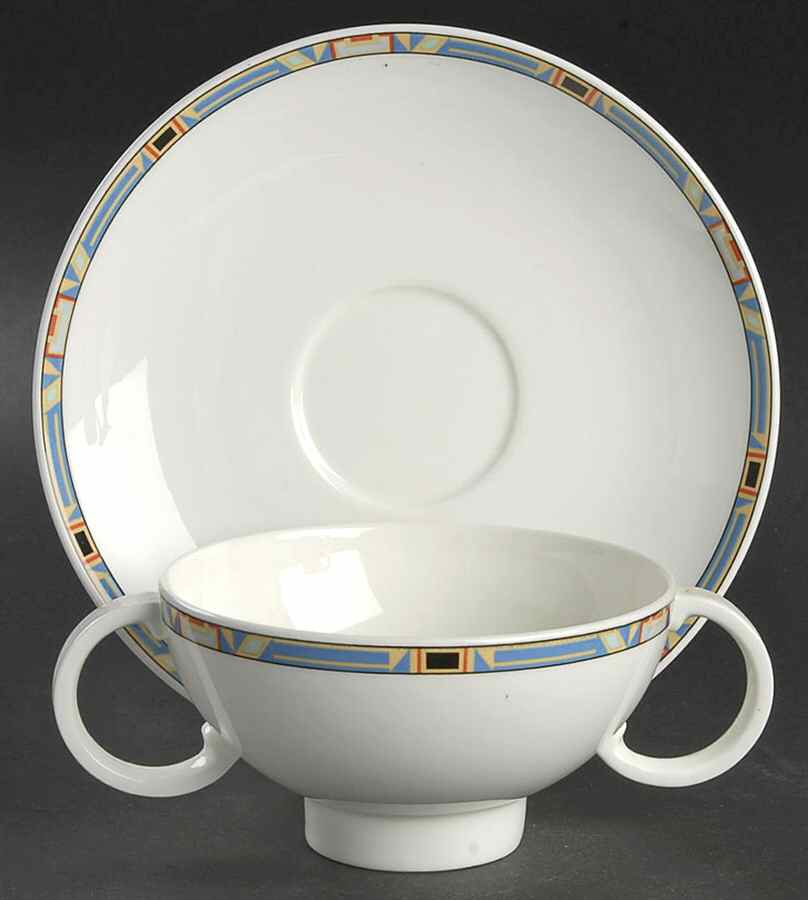 Bari Flat Cream Soup Bowl & Saucer Set by Villeroy & Boch-1