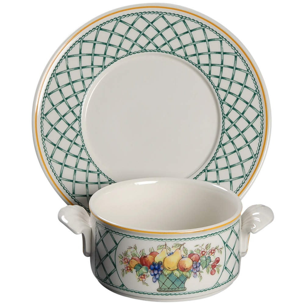 Basket Flat Cream Soup Bowl & Saucer Set by Villeroy & Boch-1