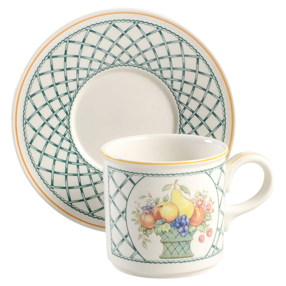 Basket Flat Cup & Saucer Set by Villeroy & Boch-1