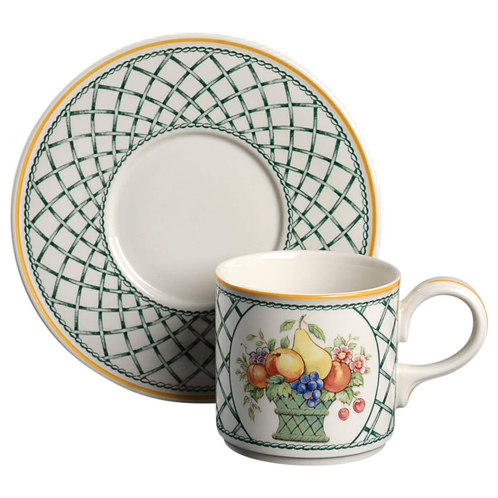 Basket Flat Cup & Saucer Set by Villeroy & Boch-1